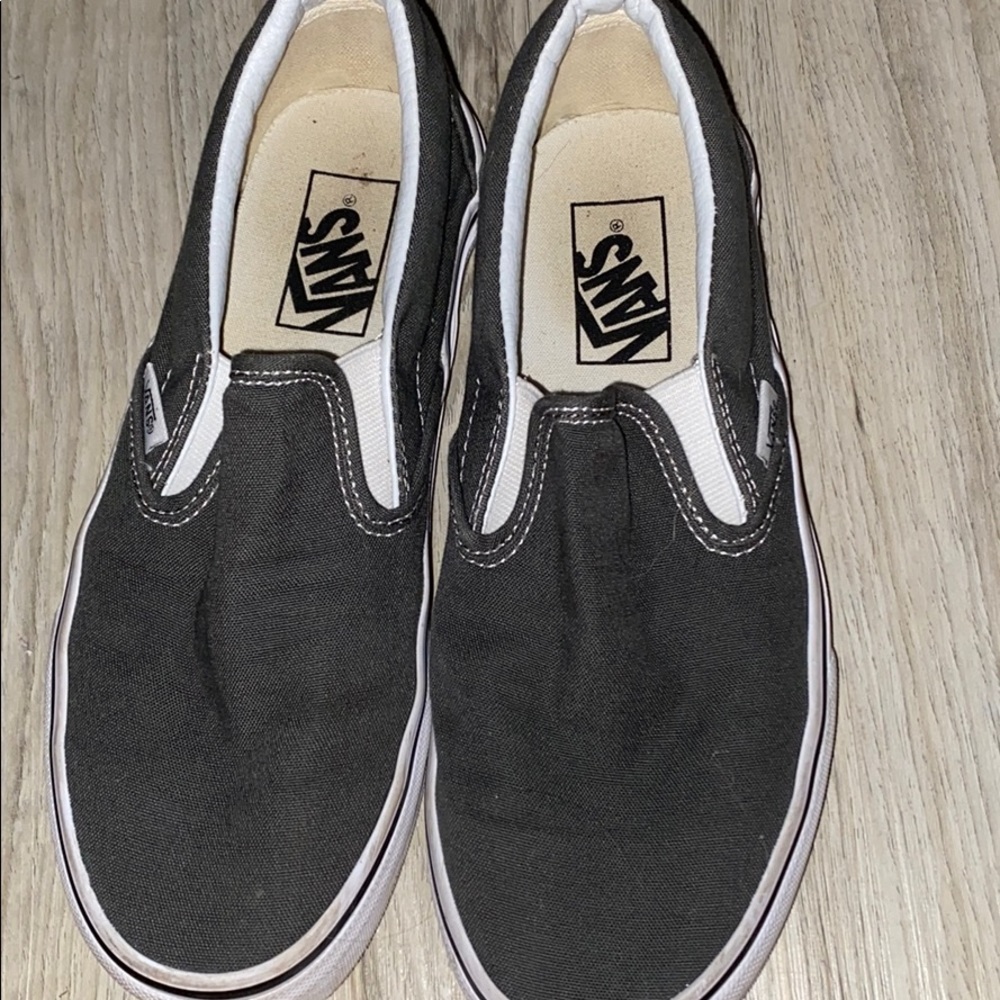Grey slip on vans